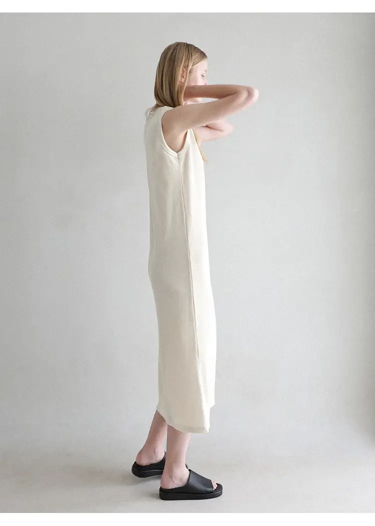 French Style Waffle Skin Friendly Tank Dress for Women — feature 11