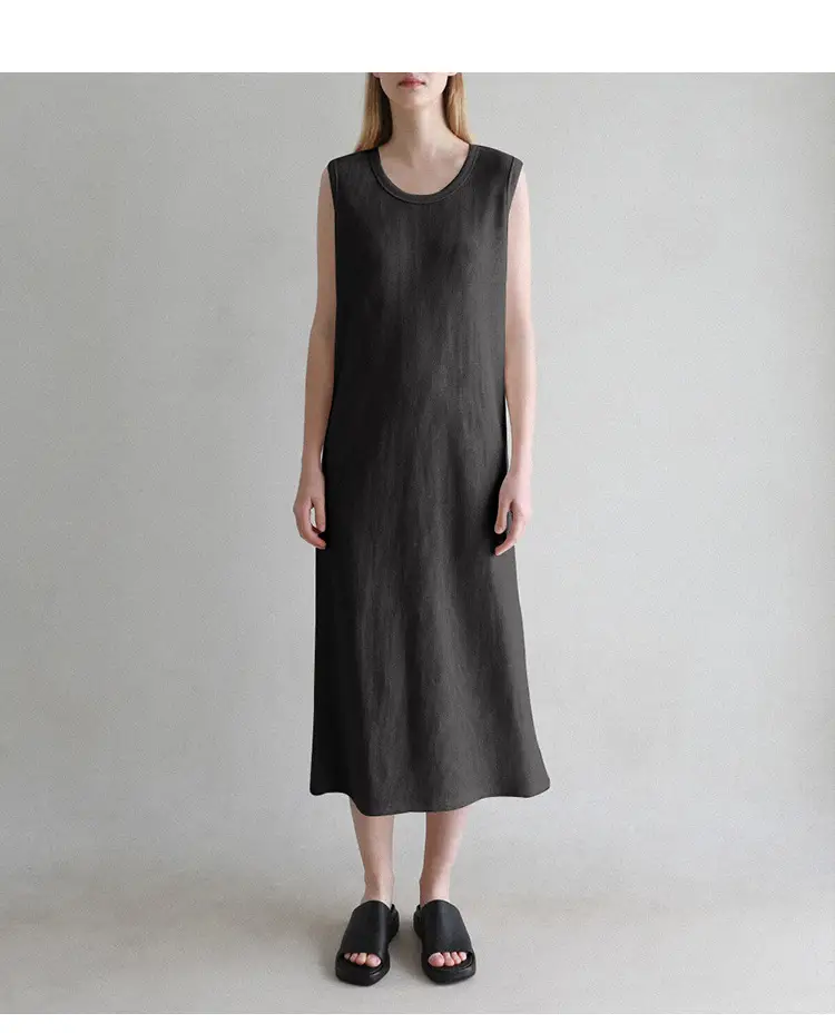 French Style Waffle Skin Friendly Tank Dress for Women — feature 15