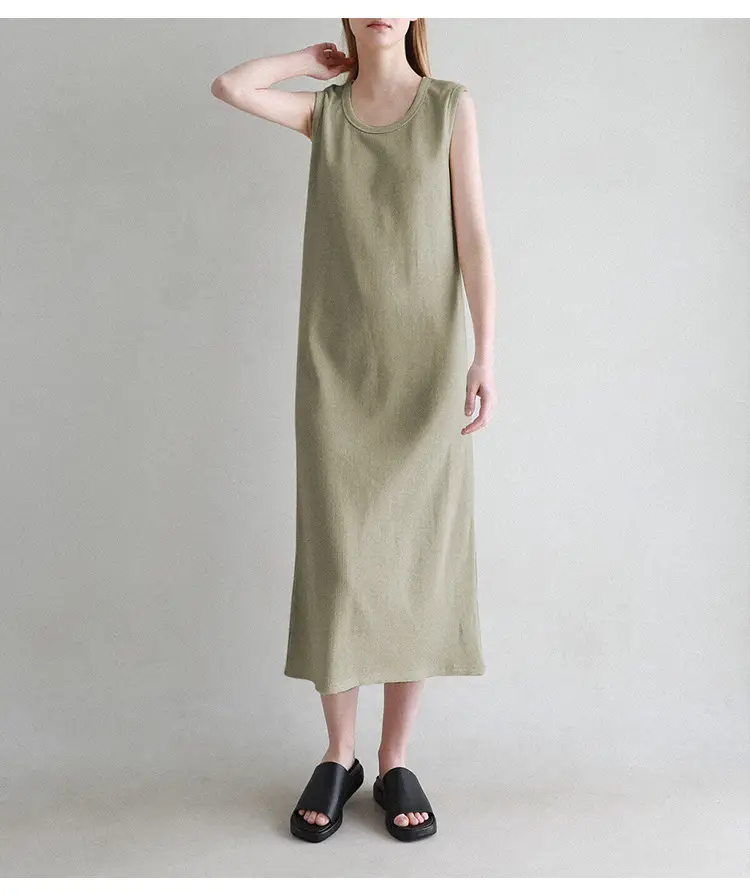French Style Waffle Skin Friendly Tank Dress for Women — feature 16