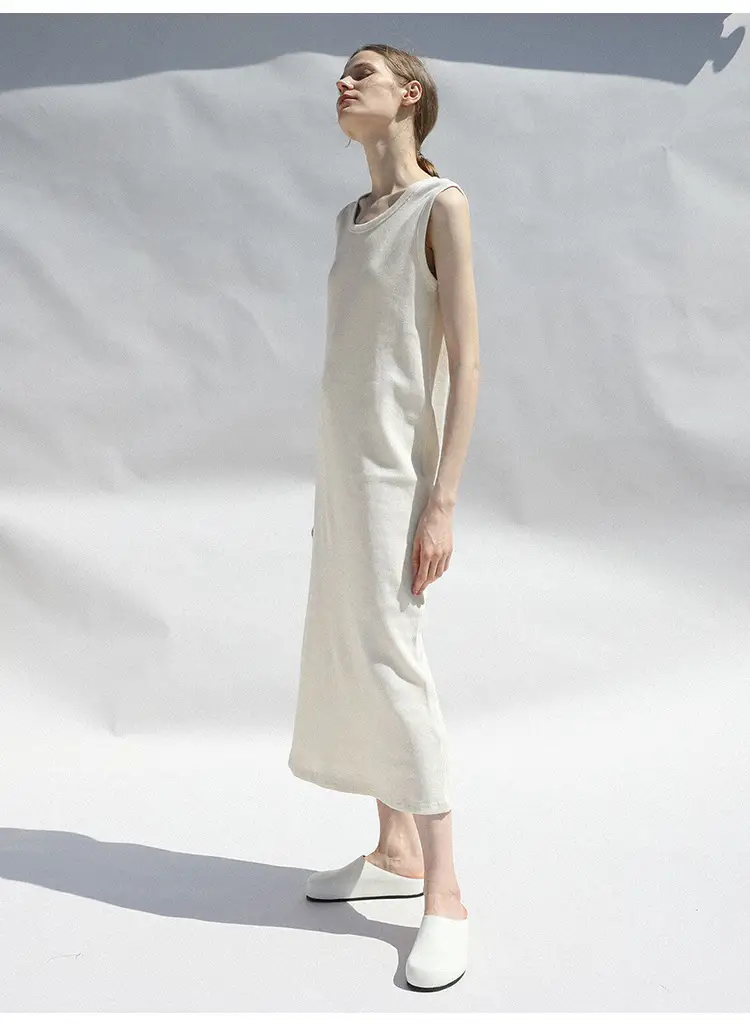French Style Waffle Skin Friendly Tank Dress for Women — feature 4
