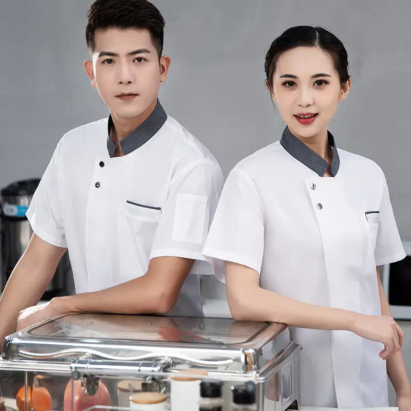New Style Long-Sleeved Chef Suit for Men and Women - Image 4