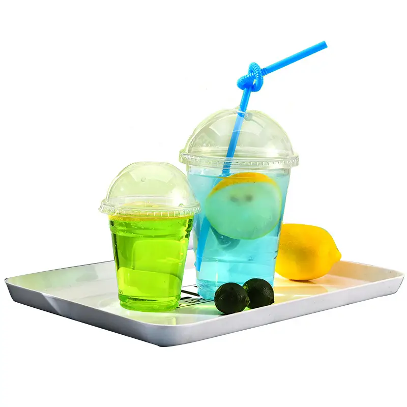 Shangji Disposable Plastic Coffee Cup with Lid - Image 6
