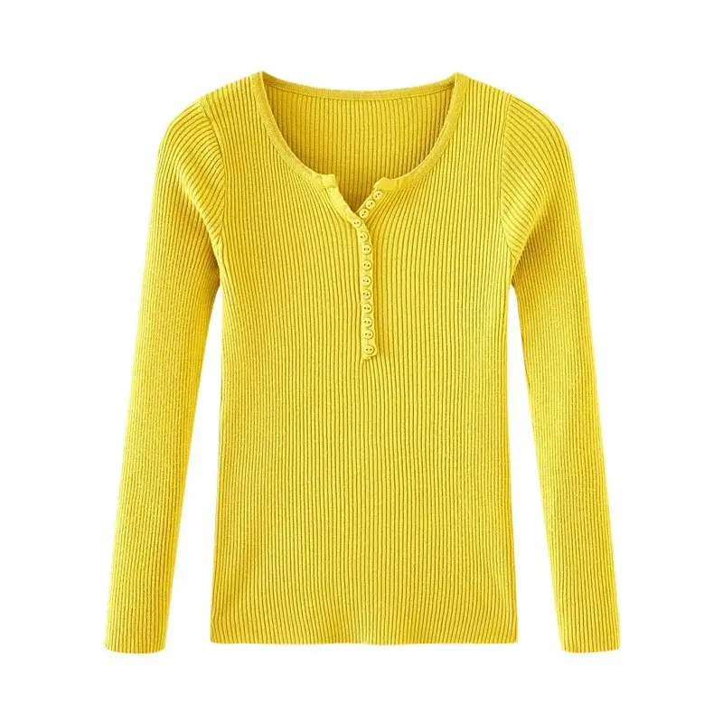 Women's Beige Low-Neck Slim Fit Sweater - Image 7