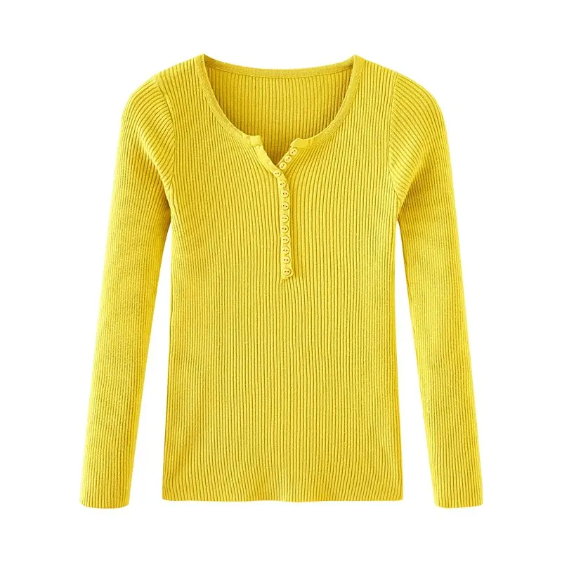 Women's Beige Low-Neck Slim Fit Sweater - Image 4