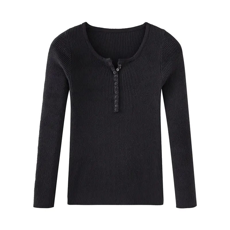 Women's Beige Low-Neck Slim Fit Sweater - Image 5
