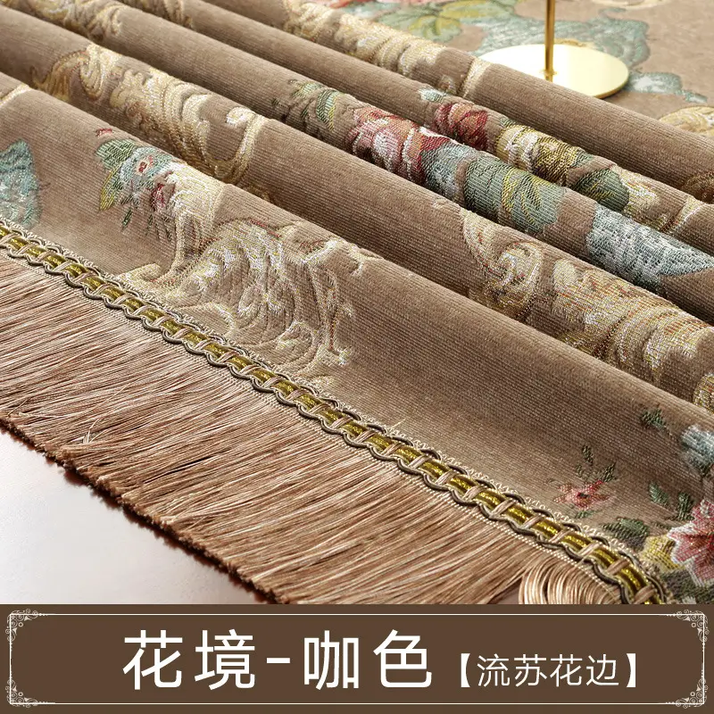 Cross-Border Floral Tassel Tablecloth Blue - Image 3