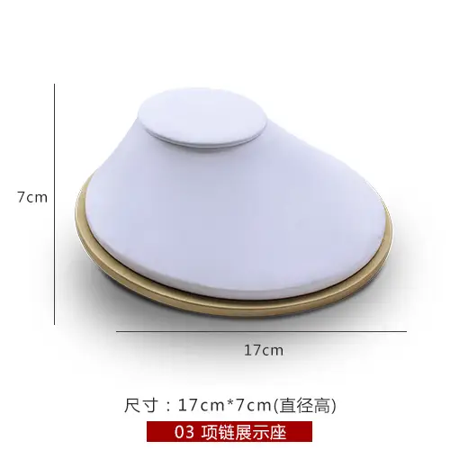 White Gold Figure Necklace Display Rack 18x18cm - Image 14