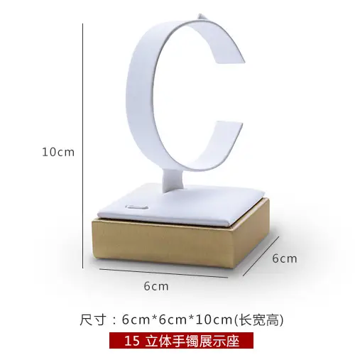 White Gold Figure Necklace Display Rack 18x18cm - Image 2