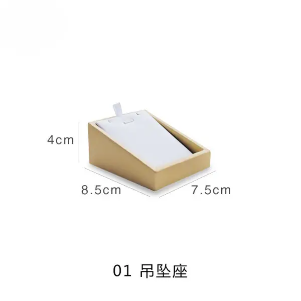 White Gold Figure Necklace Display Rack 18x18cm - Image 9