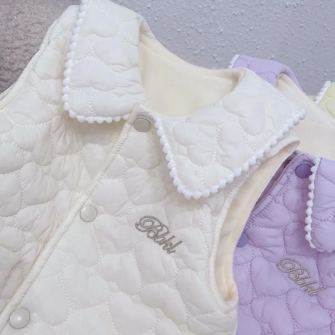 Girls Korean Style Velvet Vest White Shoulder Tide - Image 6