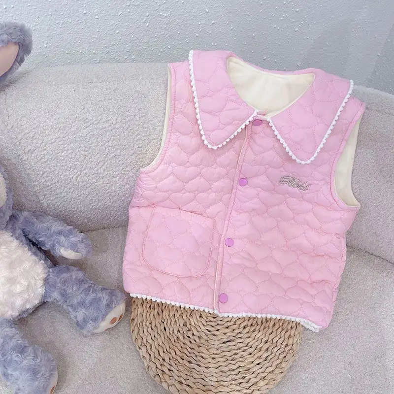 Girls Korean Style Velvet Vest White Shoulder Tide — feature 6