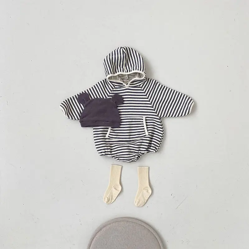 Baby Striped Long Sleeve Hoodie Set for Boys Girls Spring Autumn - Image 4