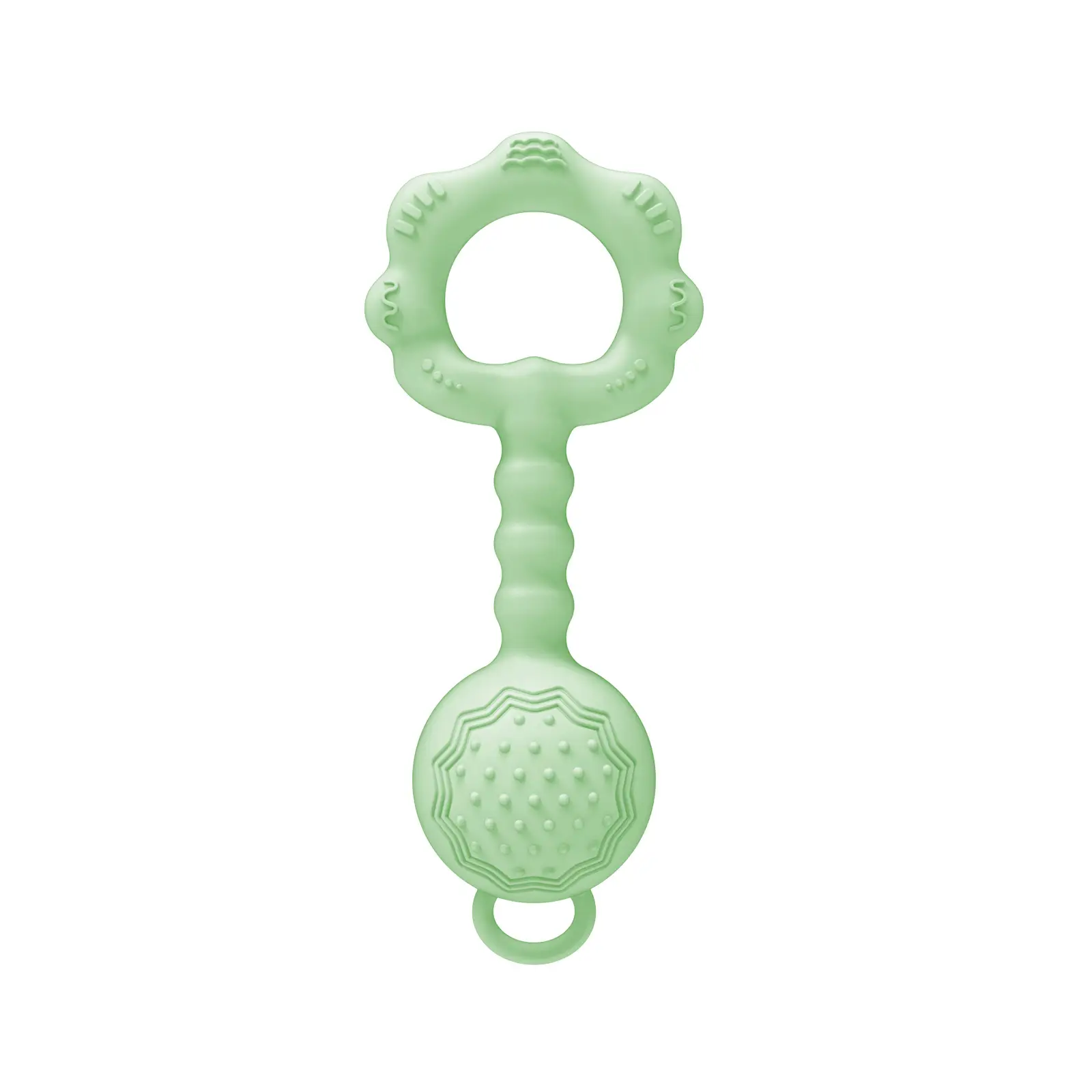 Baby Tooth Gum Silicone Hand Rattles Mint Blue - Image 10