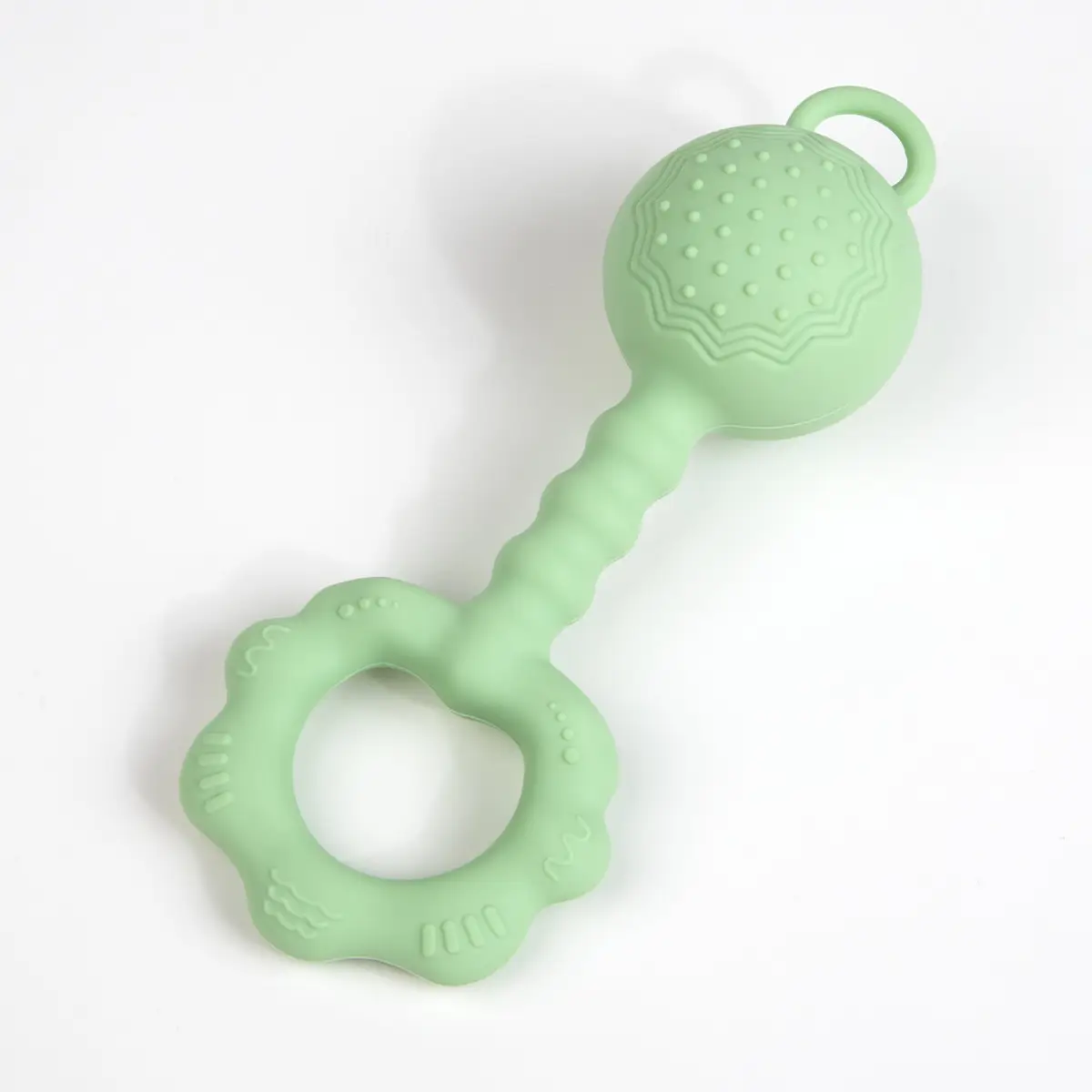 Baby Tooth Gum Silicone Hand Rattles Mint Blue — feature 10