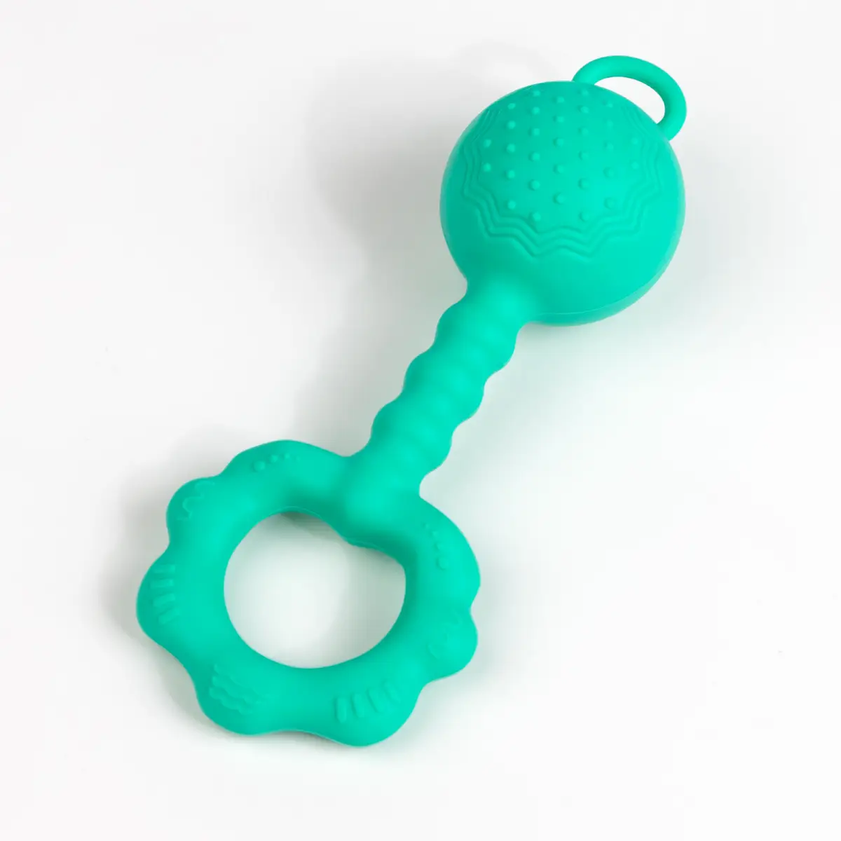 Baby Tooth Gum Silicone Hand Rattles Mint Blue — feature 12