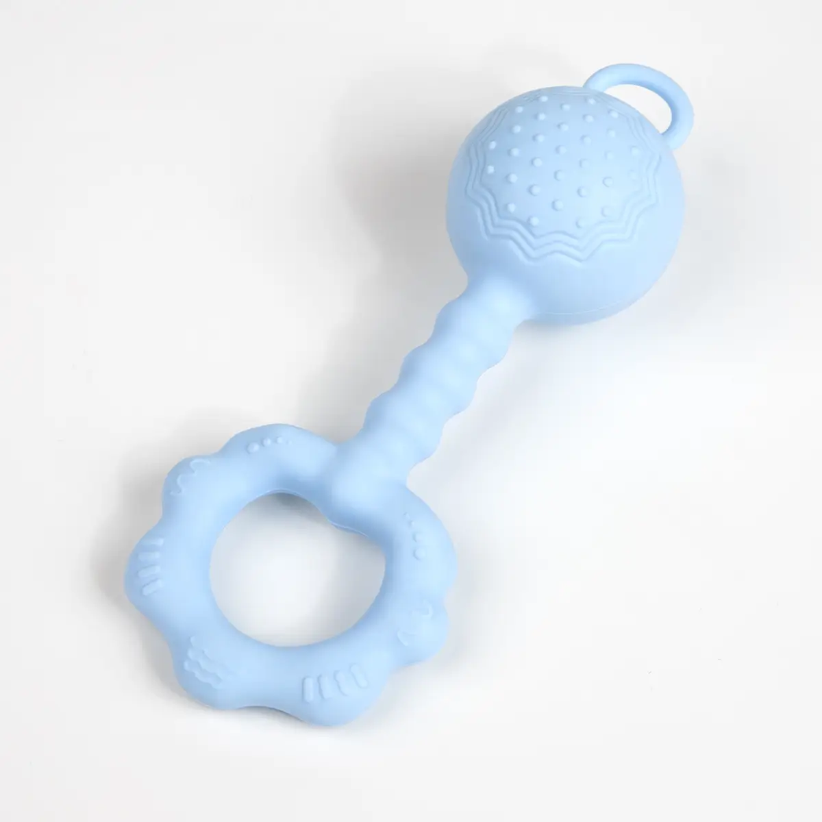 Baby Tooth Gum Silicone Hand Rattles Mint Blue — feature 13