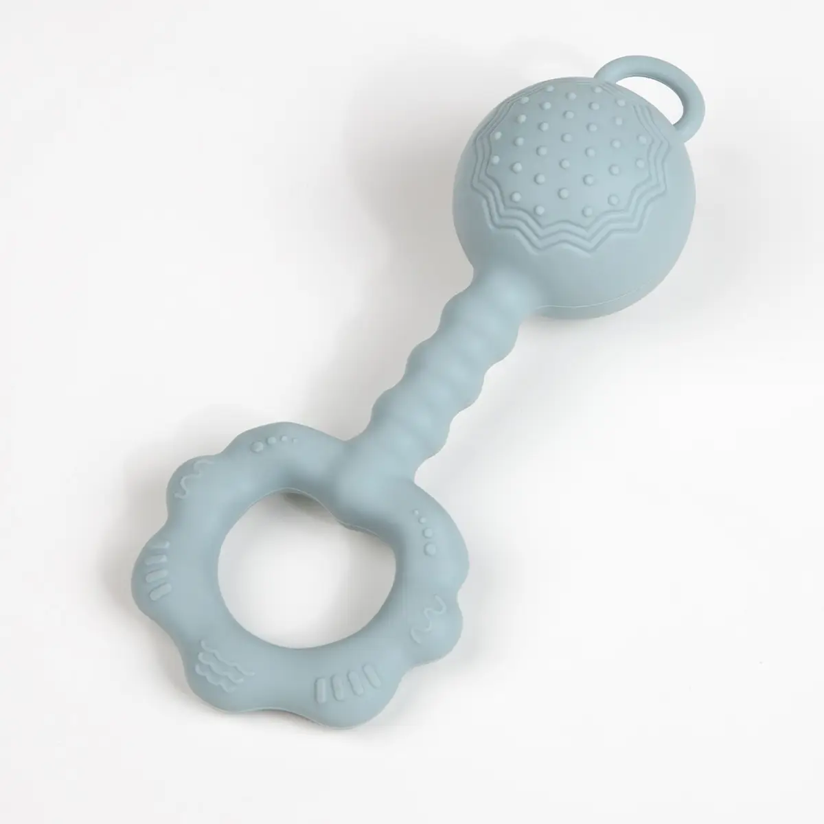 Baby Tooth Gum Silicone Hand Rattles Mint Blue — feature 14