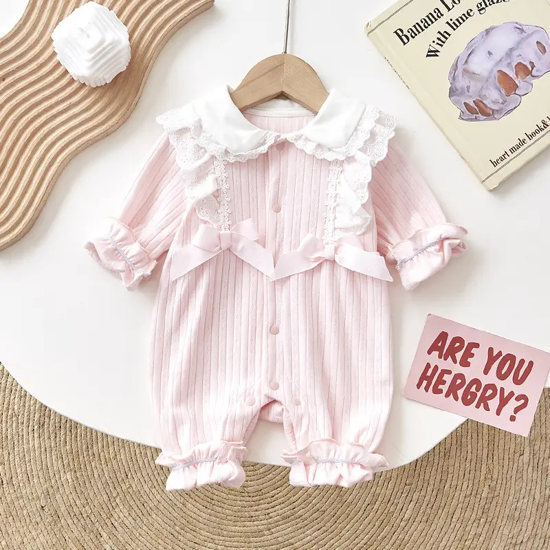 Autumn Baby Hooded Romper Pure Cotton Princess Suit - Image 2