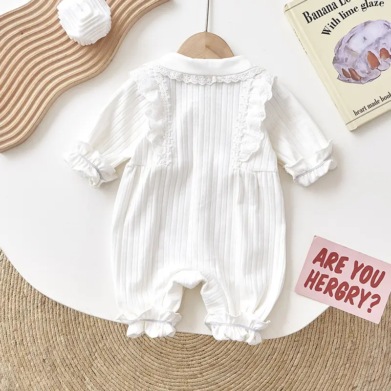 Autumn Baby Hooded Romper Pure Cotton Princess Suit - Image 4