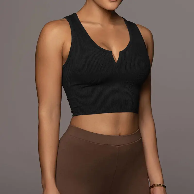 Black Navel-Baring Camisole Slim Fit 2025 - Image 6