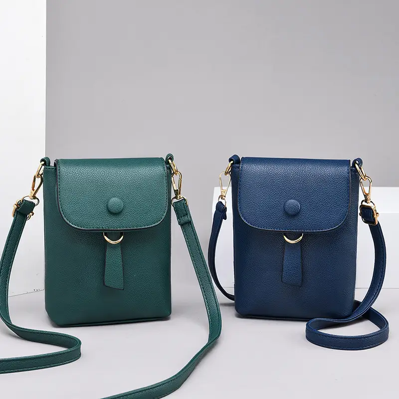 Mini Mobile Phone Bag Women Green Blue New Chain Bag - Image 7