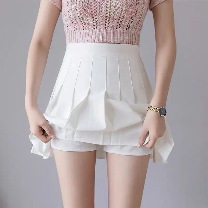 Black Pleated A-Line Skirt for Women - Image 10