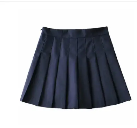 Black Pleated A-Line Skirt for Women - Image 7
