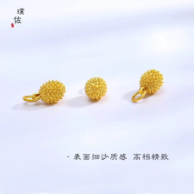 Ancient Gold Duan Zi Pendant Necklace for Women