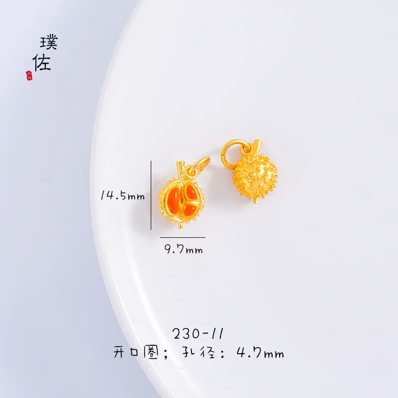 Ancient Gold Duan Zi Pendant Necklace for Women — feature 8