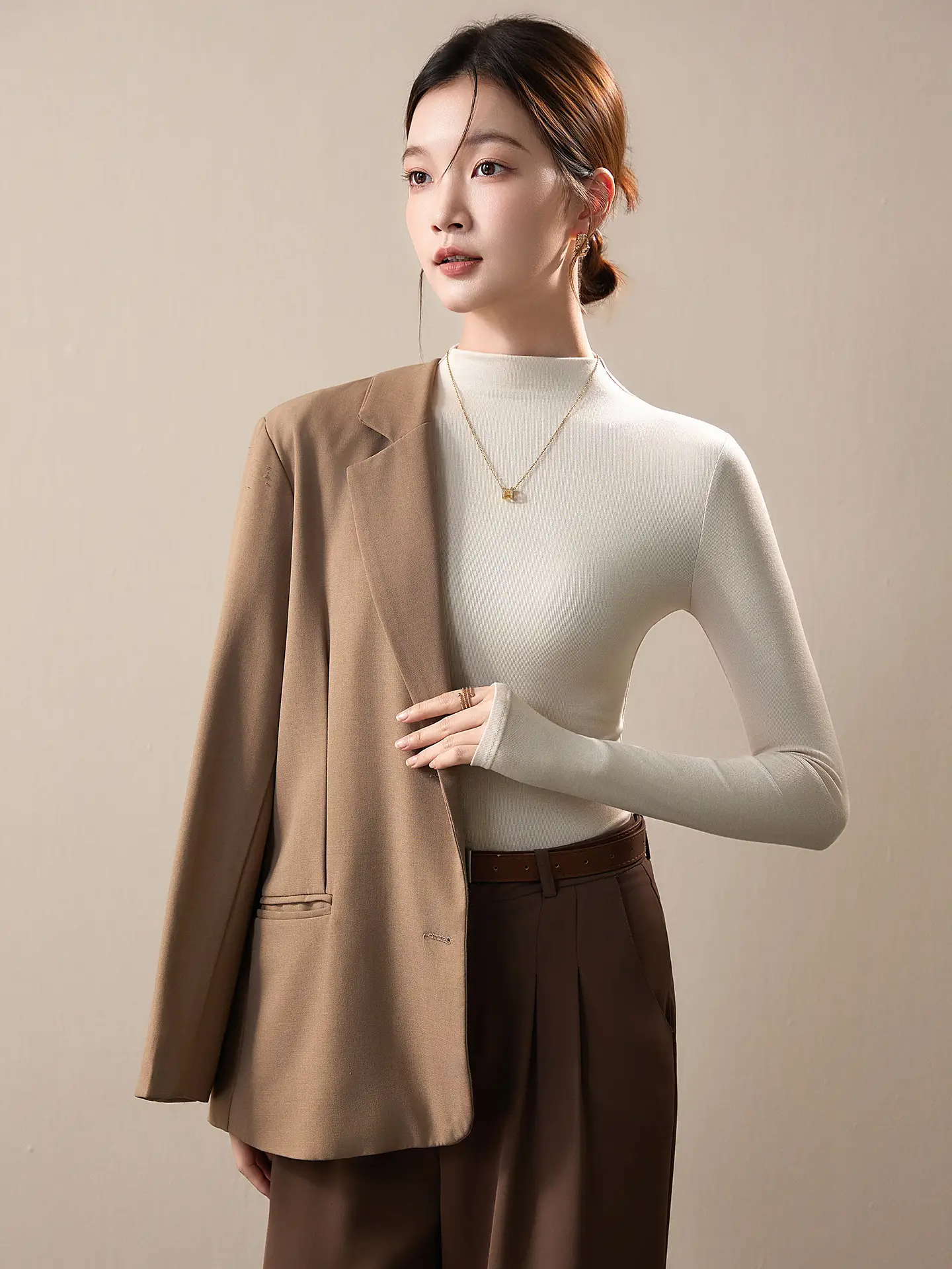 Long Sleeve Grey Turtleneck Top for Women 2026 - Image 27