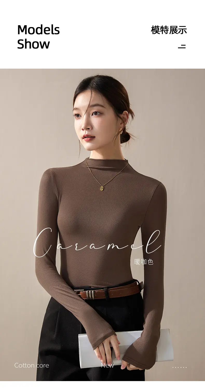 Long Sleeve Grey Turtleneck Top for Women 2026 — feature 12