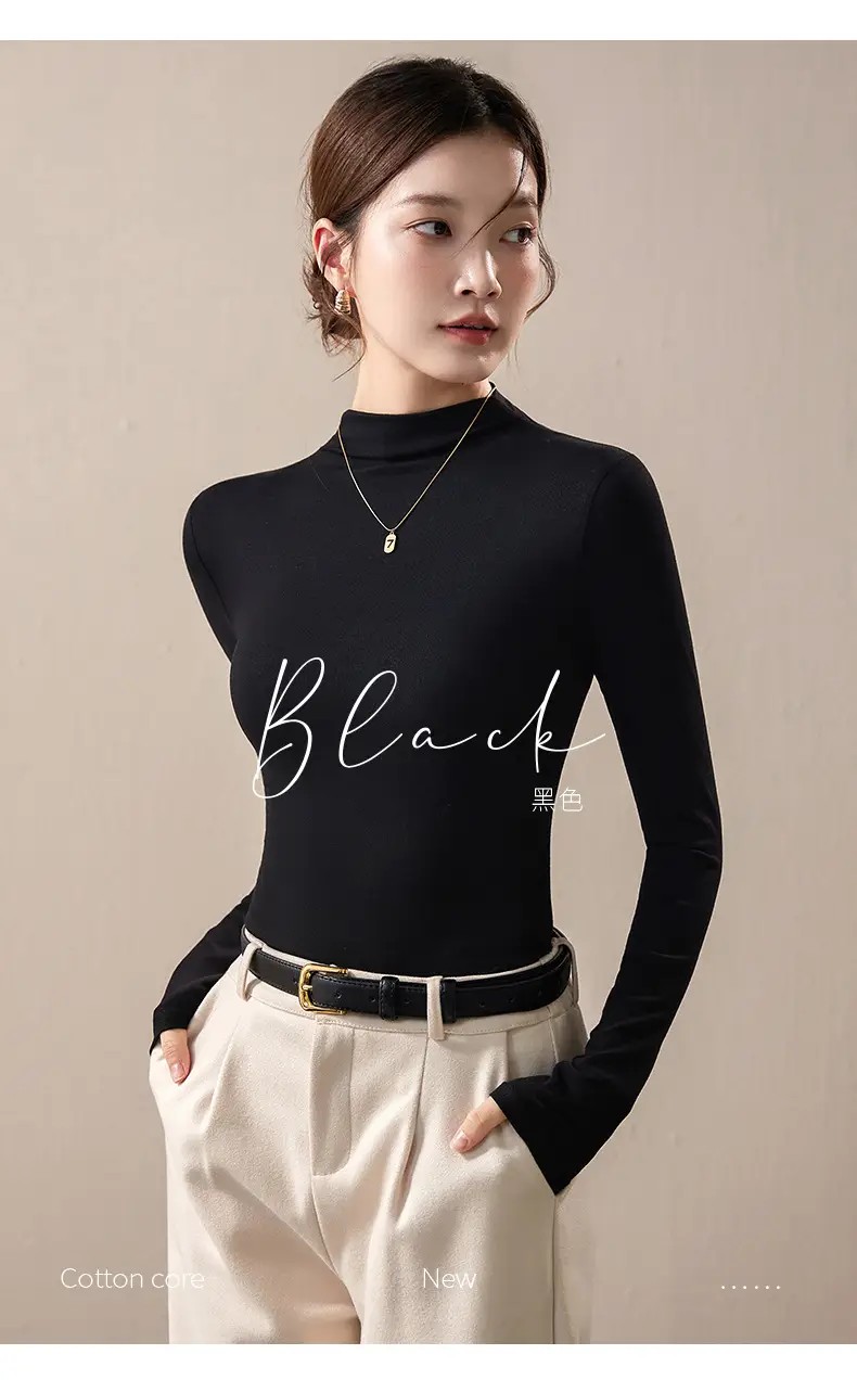 Long Sleeve Grey Turtleneck Top for Women 2026 — feature 13