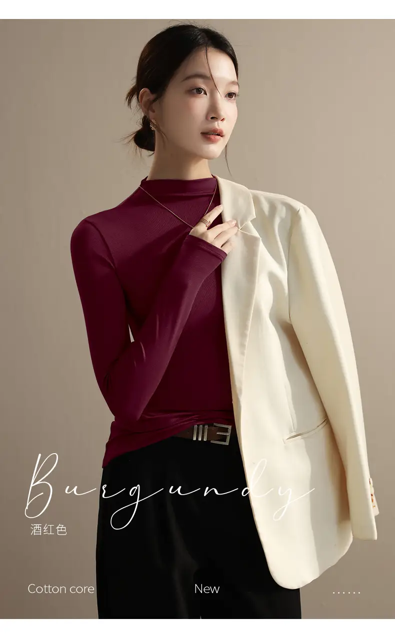 Long Sleeve Grey Turtleneck Top for Women 2026 — feature 21