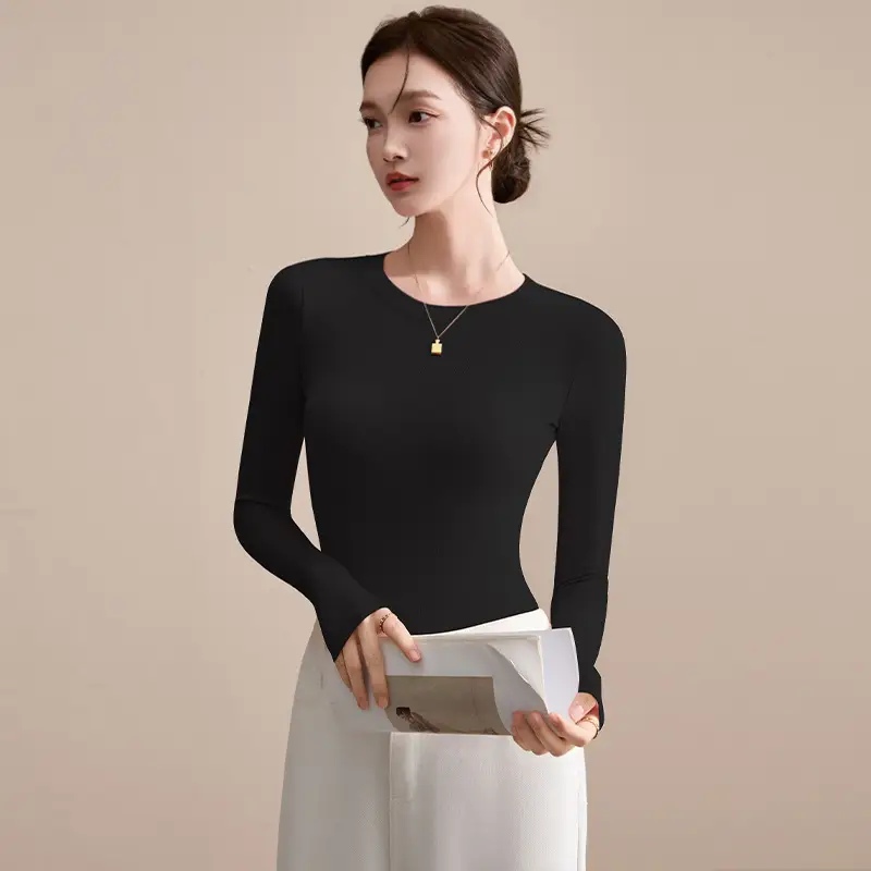Long Sleeve Grey Turtleneck Top for Women 2026 - Image 12