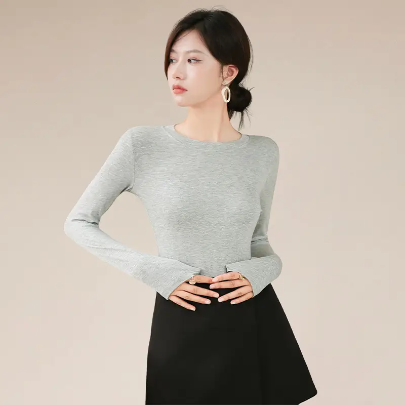 Long Sleeve Grey Turtleneck Top for Women 2026 - Image 16