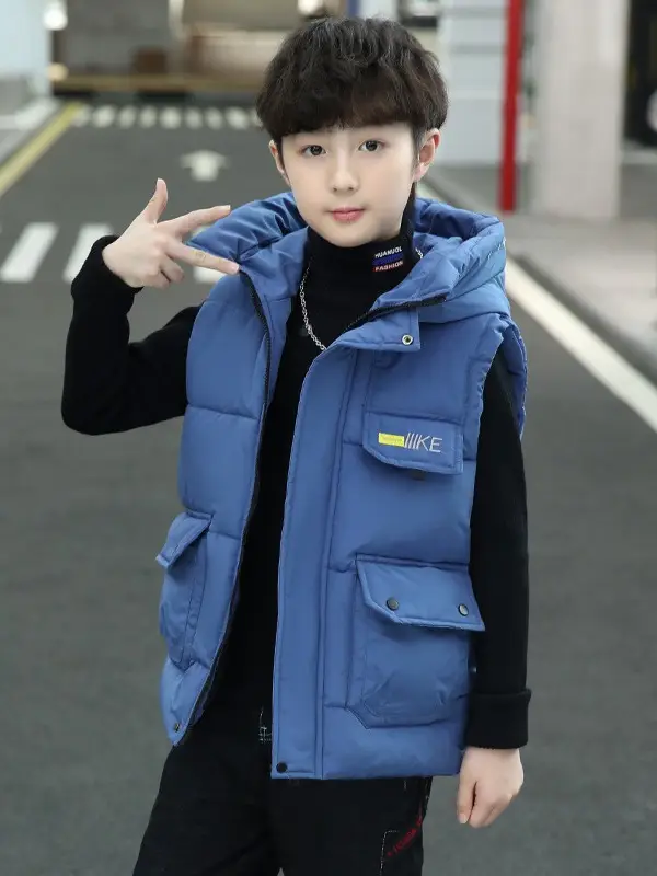 Boys Cotton Quilted Warm Vest Yellow 2025 - Image 10