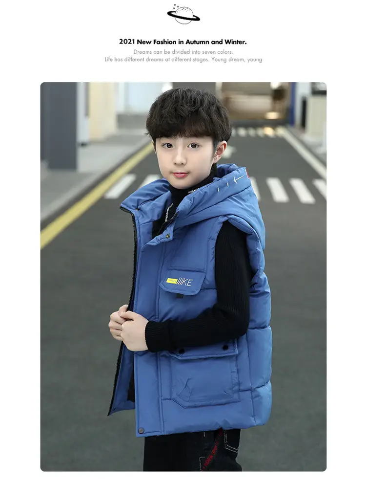 Boys Cotton Quilted Warm Vest Yellow 2025 — feature 13
