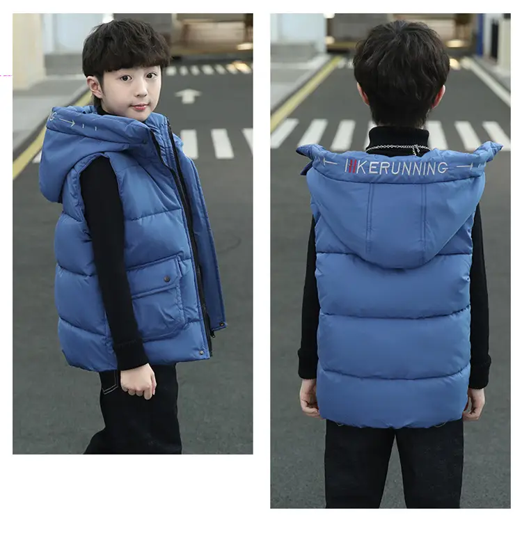 Boys Cotton Quilted Warm Vest Yellow 2025 — feature 14
