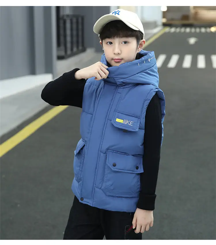 Boys Cotton Quilted Warm Vest Yellow 2025 — feature 15