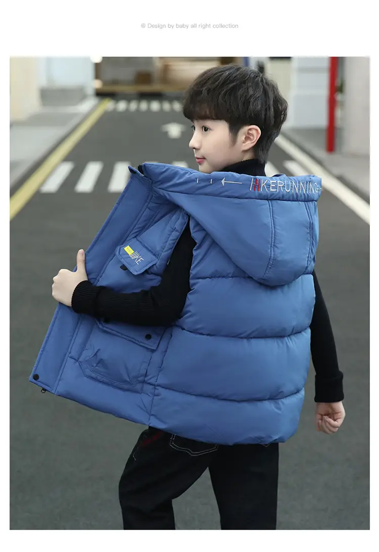 Boys Cotton Quilted Warm Vest Yellow 2025 — feature 16