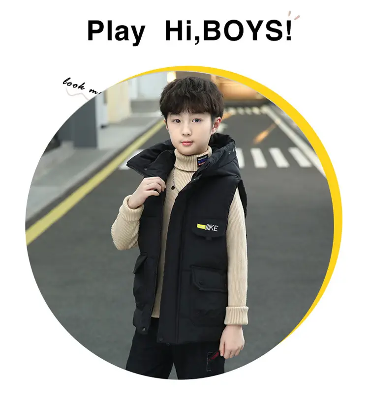 Boys Cotton Quilted Warm Vest Yellow 2025 — feature 22