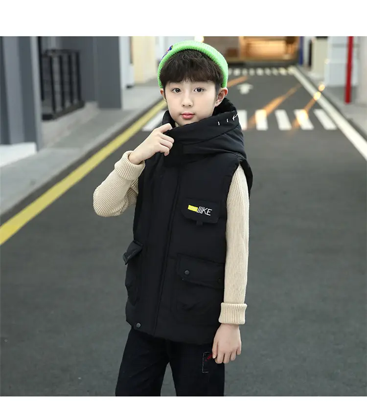 Boys Cotton Quilted Warm Vest Yellow 2025 — feature 24