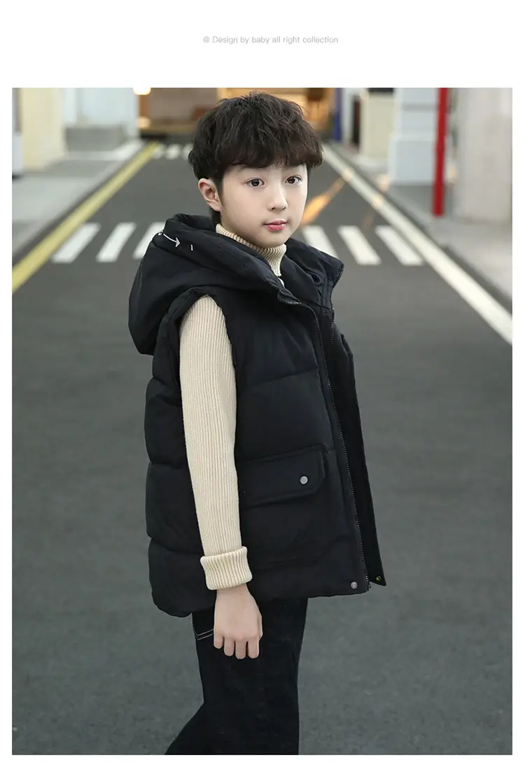 Boys Cotton Quilted Warm Vest Yellow 2025 — feature 25