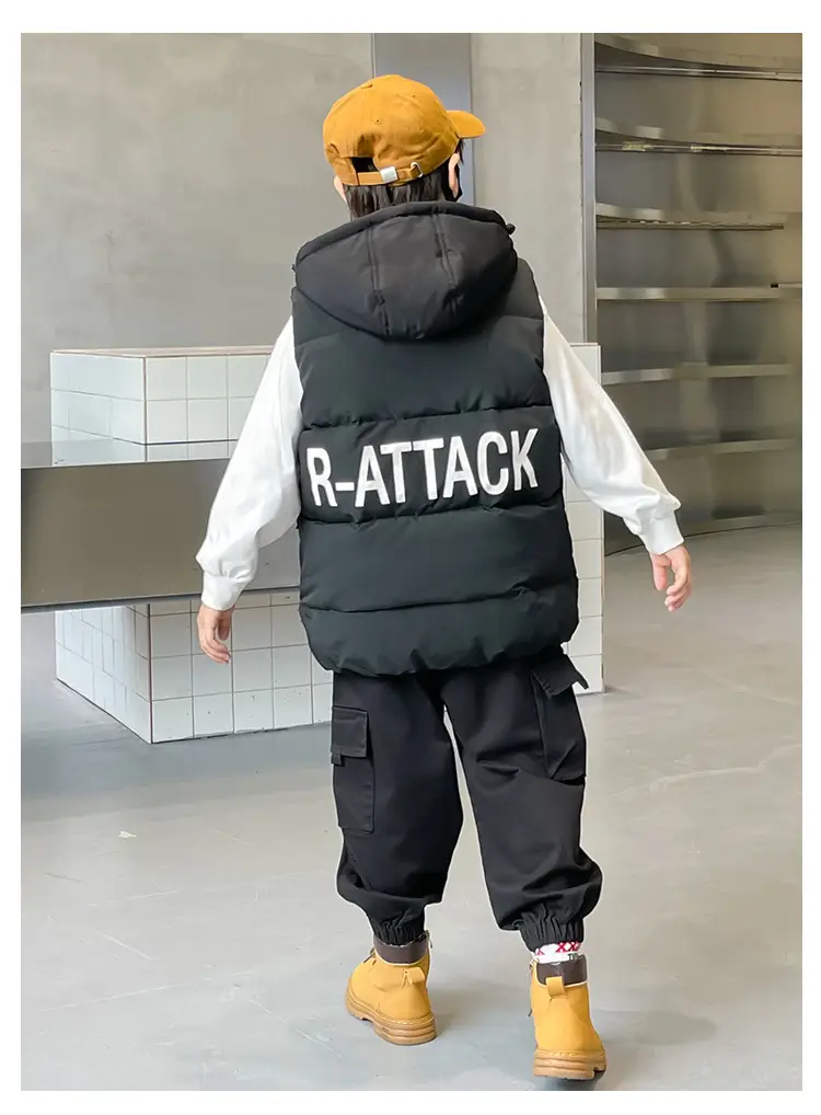 Boys Cotton Quilted Warm Vest Yellow 2025 — feature 36