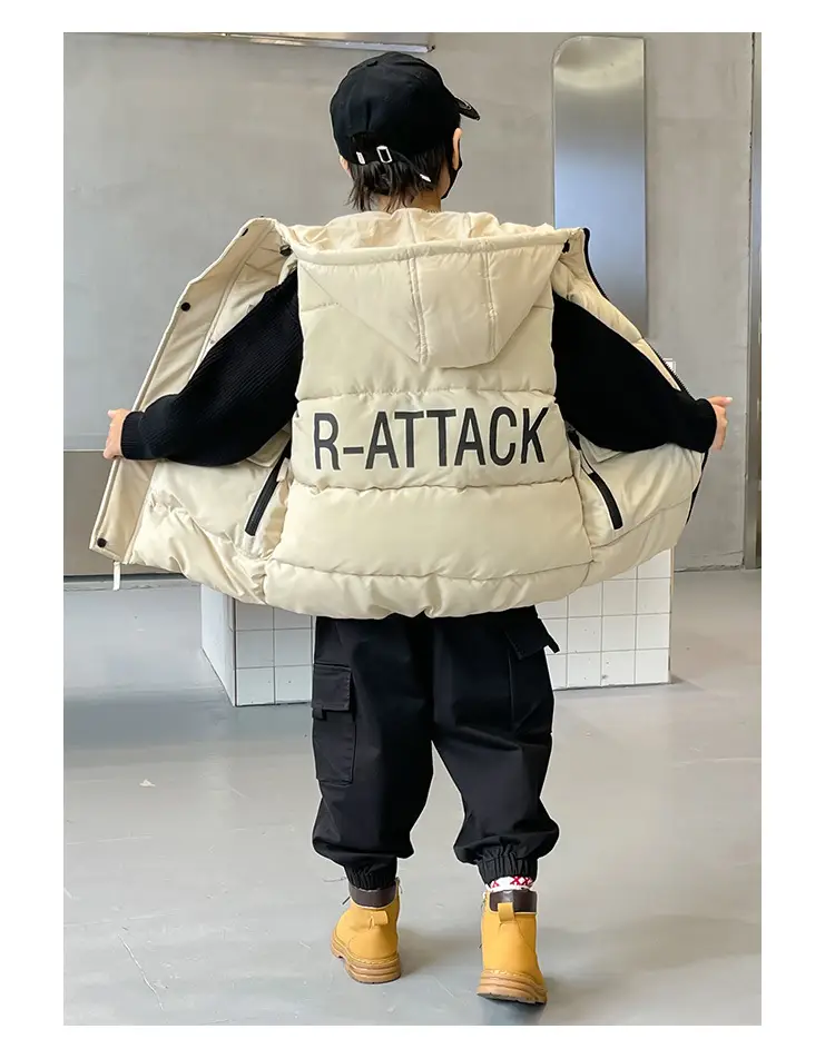 Boys Cotton Quilted Warm Vest Yellow 2025 — feature 40