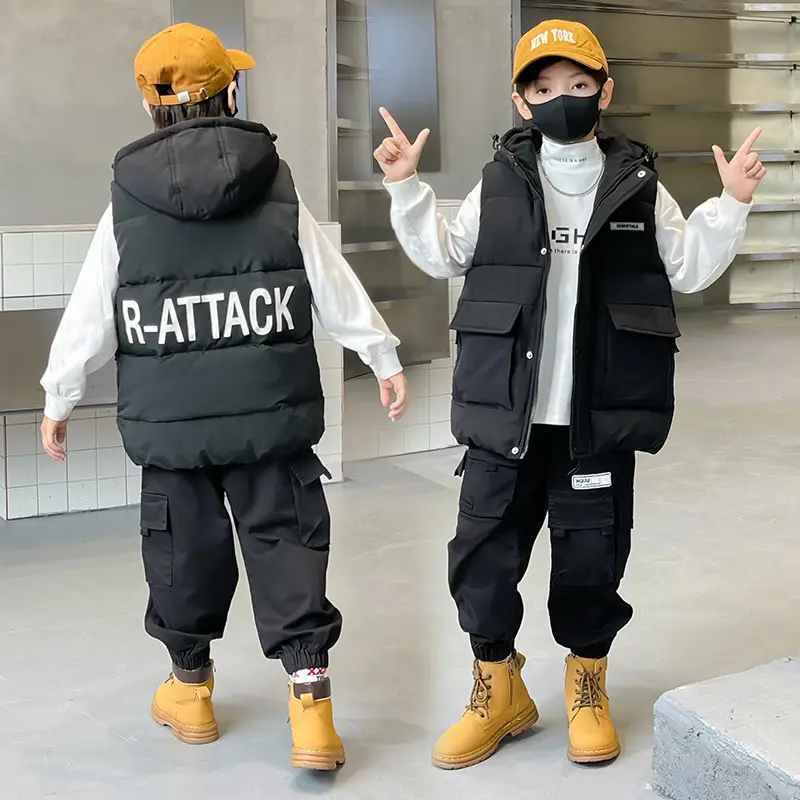 Boys Cotton Quilted Warm Vest Yellow 2025 - Image 4