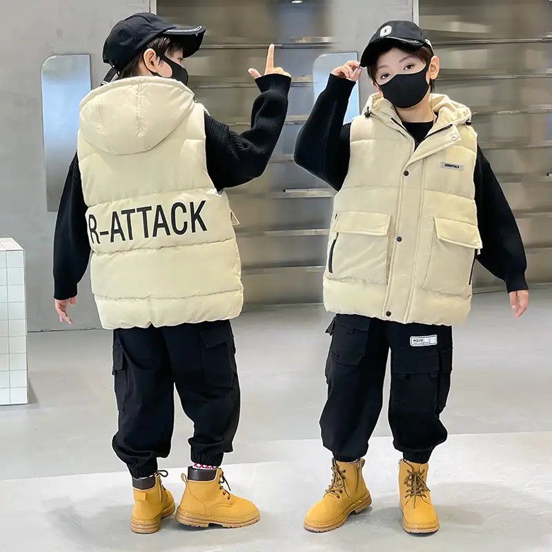 Boys Cotton Quilted Warm Vest Yellow 2025 - Image 5