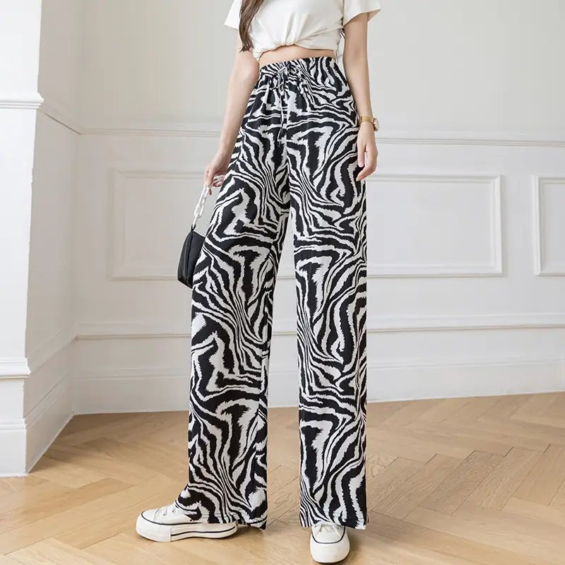 Wide-Leg Pants for Women Black Cow Print Summer 2025 - Image 17