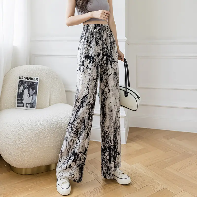 Wide-Leg Pants for Women Black Cow Print Summer 2025 — feature 17