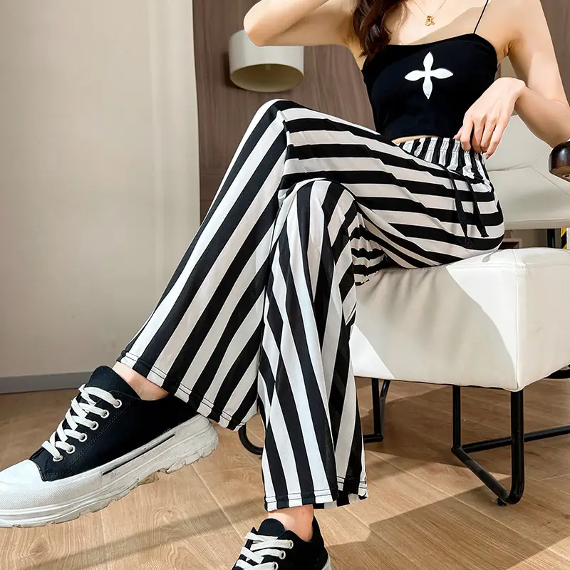 Wide-Leg Pants for Women Black Cow Print Summer 2025 - Image 11